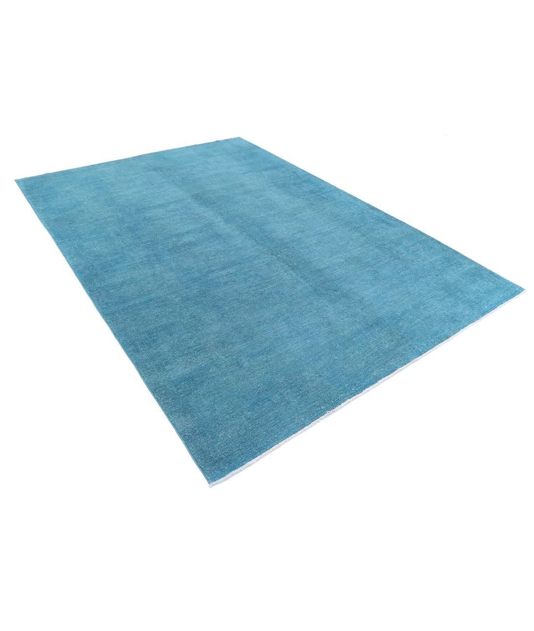 Overdye 6'10'' X 9'4'' Hand-Knotted Wool Rug 6'10'' x 9'4'' (205 X 280) / Blue / N/A