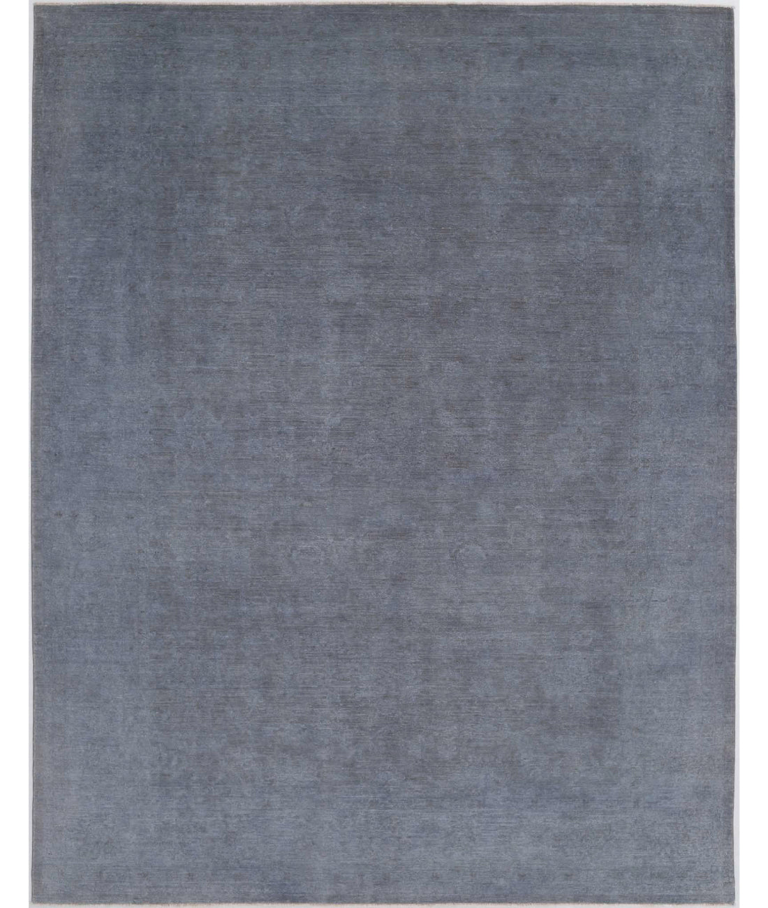 Overdye 8'8'' X 11'5'' Hand-Knotted Wool Rug 8'8'' x 11'5'' (260 X 343) / Grey / Grey