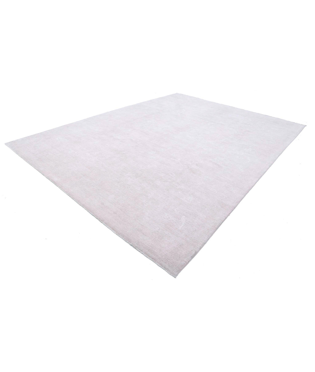 Overdye 9'11'' X 13'6'' Hand-Knotted Wool Rug 9'11'' x 13'6'' (298 X 405) / Pink / Pink
