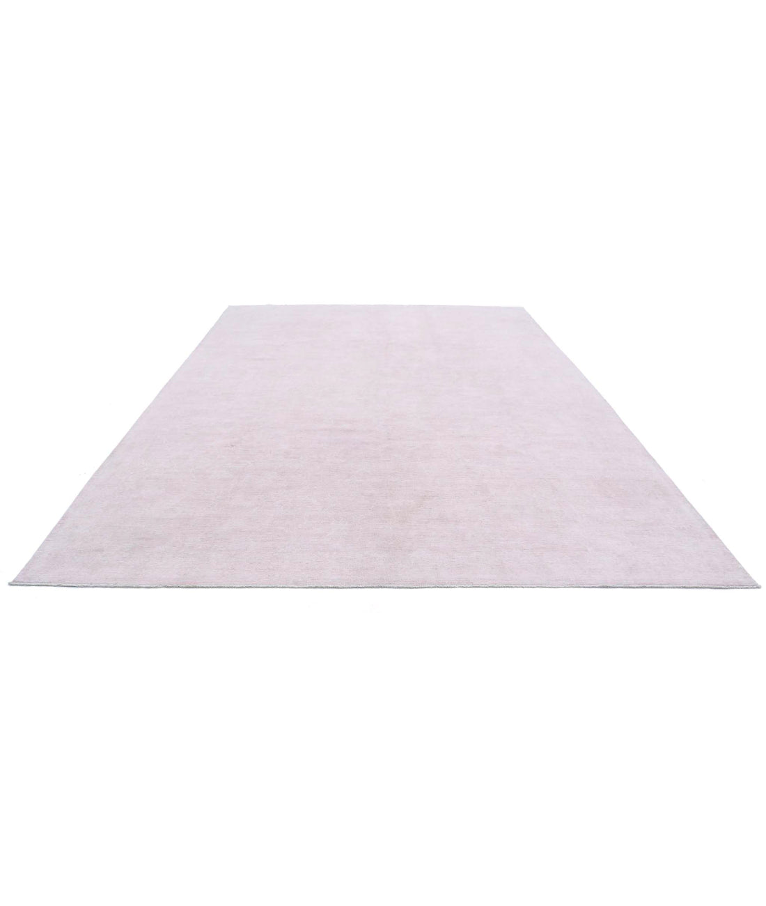 Overdye 9'11'' X 13'6'' Hand-Knotted Wool Rug 9'11'' x 13'6'' (298 X 405) / Pink / Pink