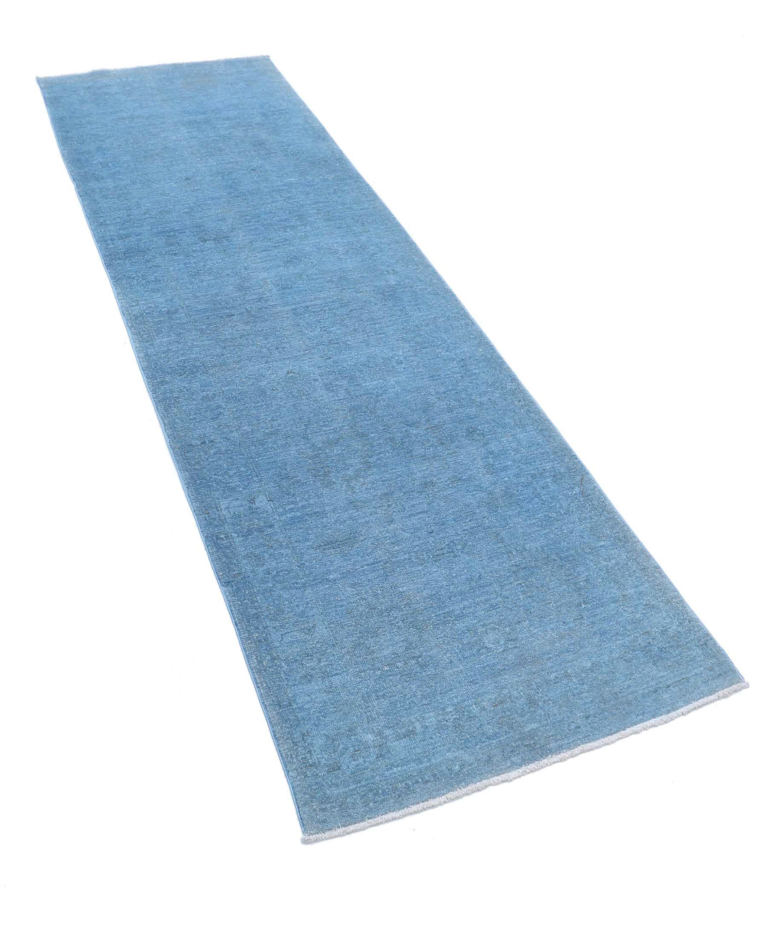 Overdye 2'6'' X 8'2'' Hand-Knotted Wool Rug 2'6'' x 8'2'' (75 X 245) / Blue / N/A