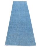 Overdye 2'6'' X 8'2'' Hand-Knotted Wool Rug 2'6'' x 8'2'' (75 X 245) / Blue / N/A