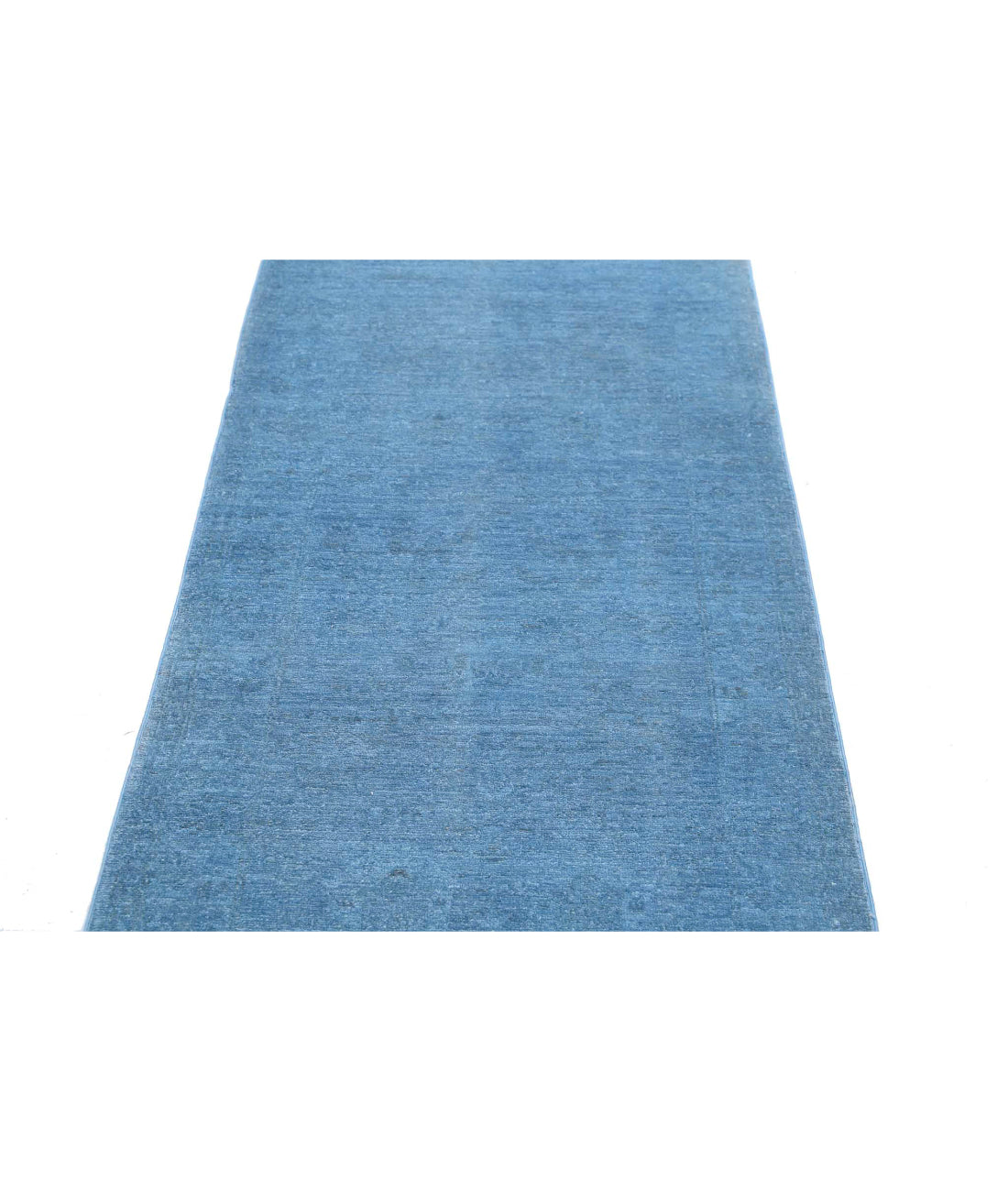 Overdye 2'6'' X 8'2'' Hand-Knotted Wool Rug 2'6'' x 8'2'' (75 X 245) / Blue / N/A