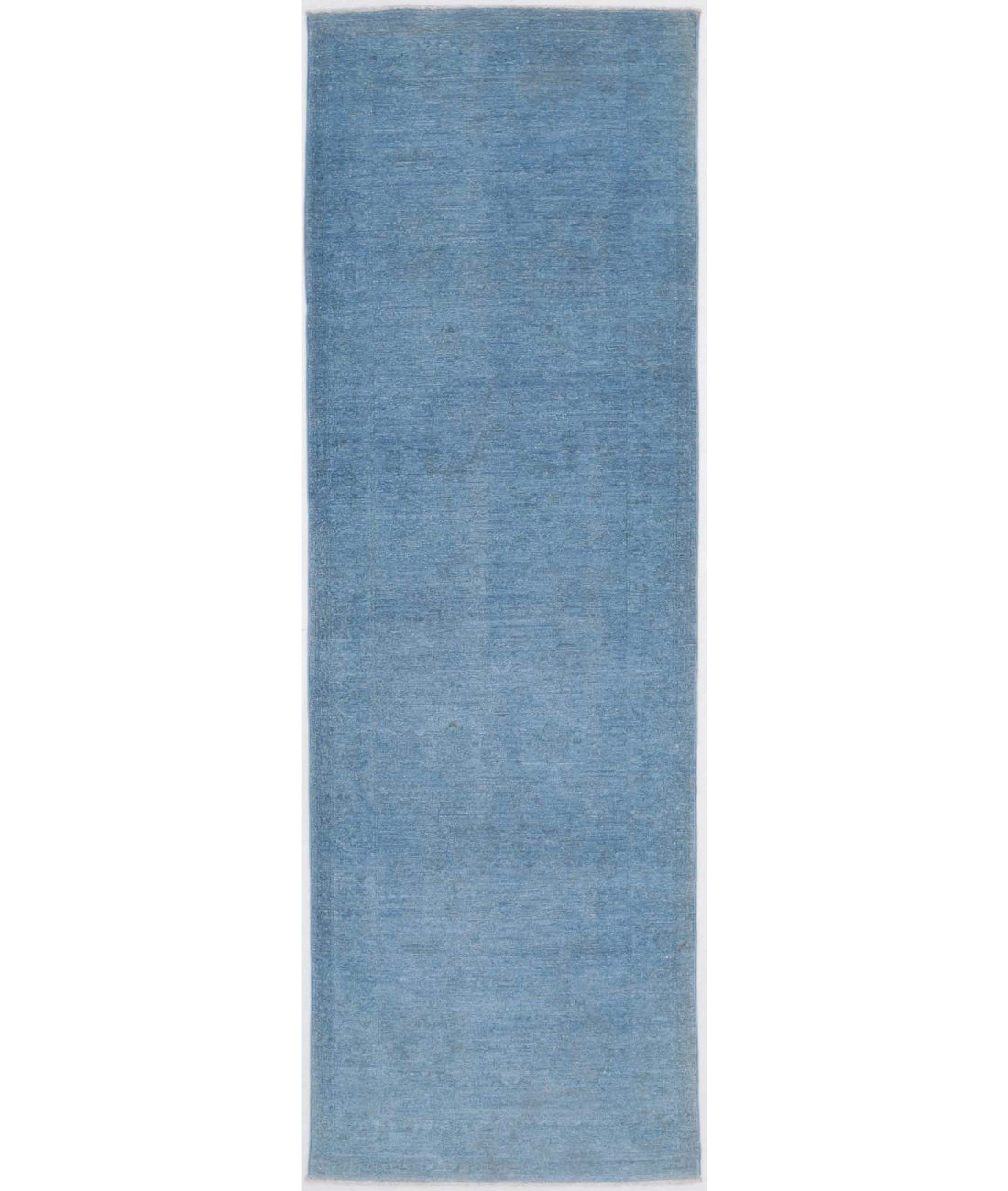 Overdye 2'6'' X 8'2'' Hand-Knotted Wool Rug 2'6'' x 8'2'' (75 X 245) / Blue / N/A