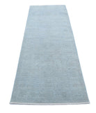 Overdye 2'6'' X 8'3'' Hand-Knotted Wool Rug 2'6'' x 8'3'' (75 X 248) / Grey / N/A