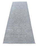 Overdye 2'7'' X 8'3'' Hand-Knotted Wool Rug 2'7'' x 8'3'' (78 X 248) / Grey / N/A