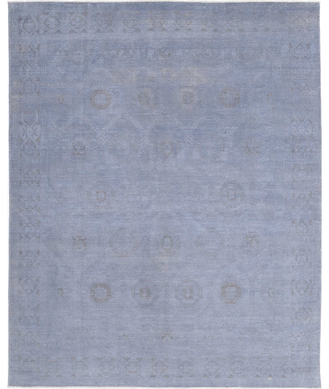 Overdye 7'10'' X 9'9'' Hand-Knotted Wool Rug 7'10'' x 9'9'' (235 X 293) / Grey / Grey