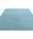 Overdye 8'0'' X 9'9'' Hand-Knotted Wool Rug 8'0'' x 9'9'' (240 X 293) / Teal / Teal