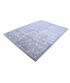 Overdye 6'7'' X 9'7'' Hand-Knotted Wool-Bamboo Silk Rug 6'7'' x 9'7'' (198 X 288) / Blue / Blue