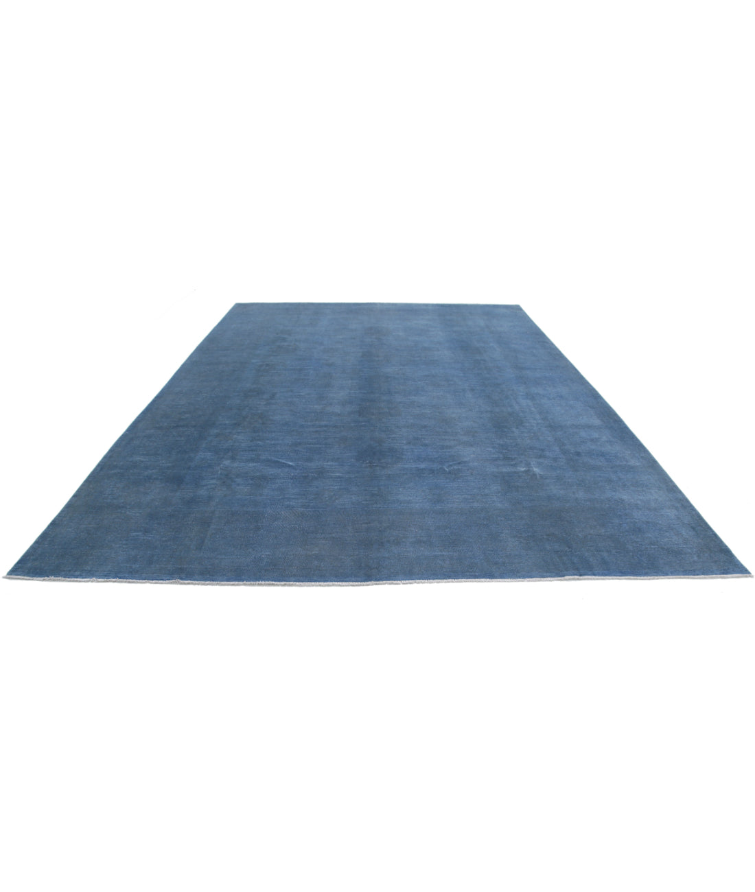 Overdye 10'0'' X 14'0'' Hand-Knotted Wool Rug 10'0'' x 14'0'' (300 X 420) / Blue / Blue