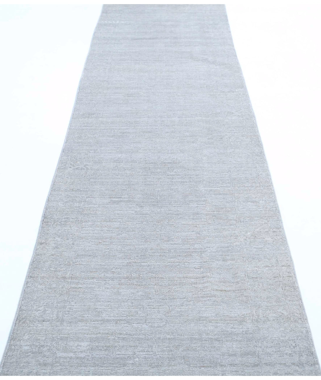 Overdye 2'7'' X 12'2'' Hand-Knotted Wool Rug 2'7'' x 12'2'' (78 X 365) / Grey / Grey