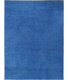 Overdye 11'7'' X 16'0'' Hand-Knotted Wool Rug 11'7'' x 16'0'' (348 X 480) / Blue / Blue