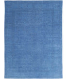 Overdye 9'8'' X 13'7'' Hand-Knotted Wool Rug 9'8'' x 13'7'' (290 X 408) / Blue / Blue