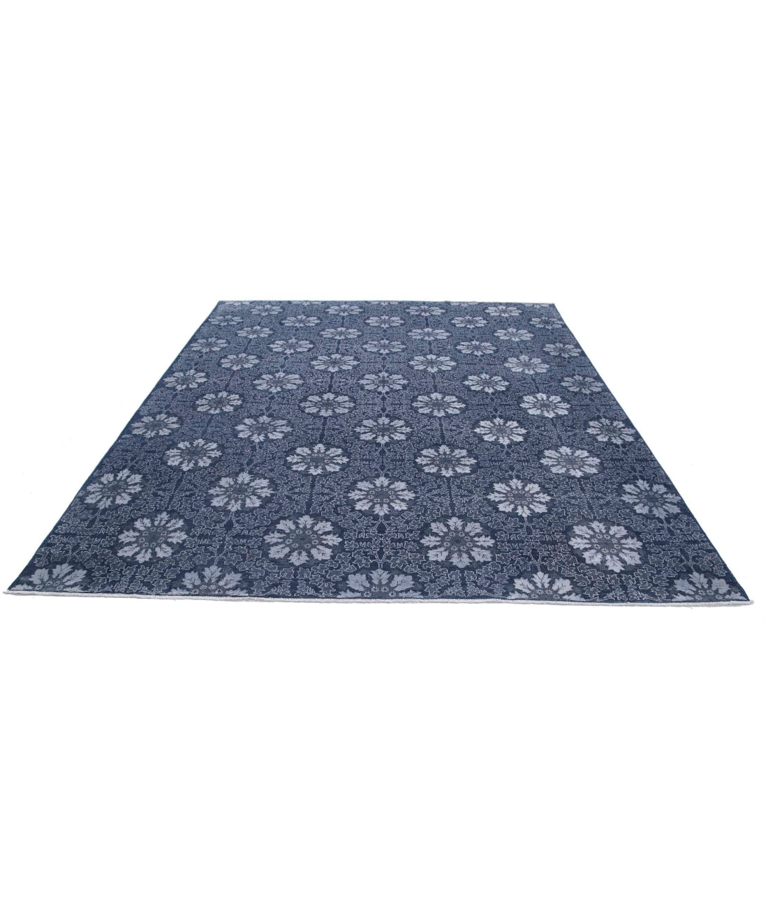 Artemix 7'9'' X 9'11'' Hand-Knotted Wool-Cotton Rug 7'9'' x 9'11'' (233 X 298) / Blue / Grey