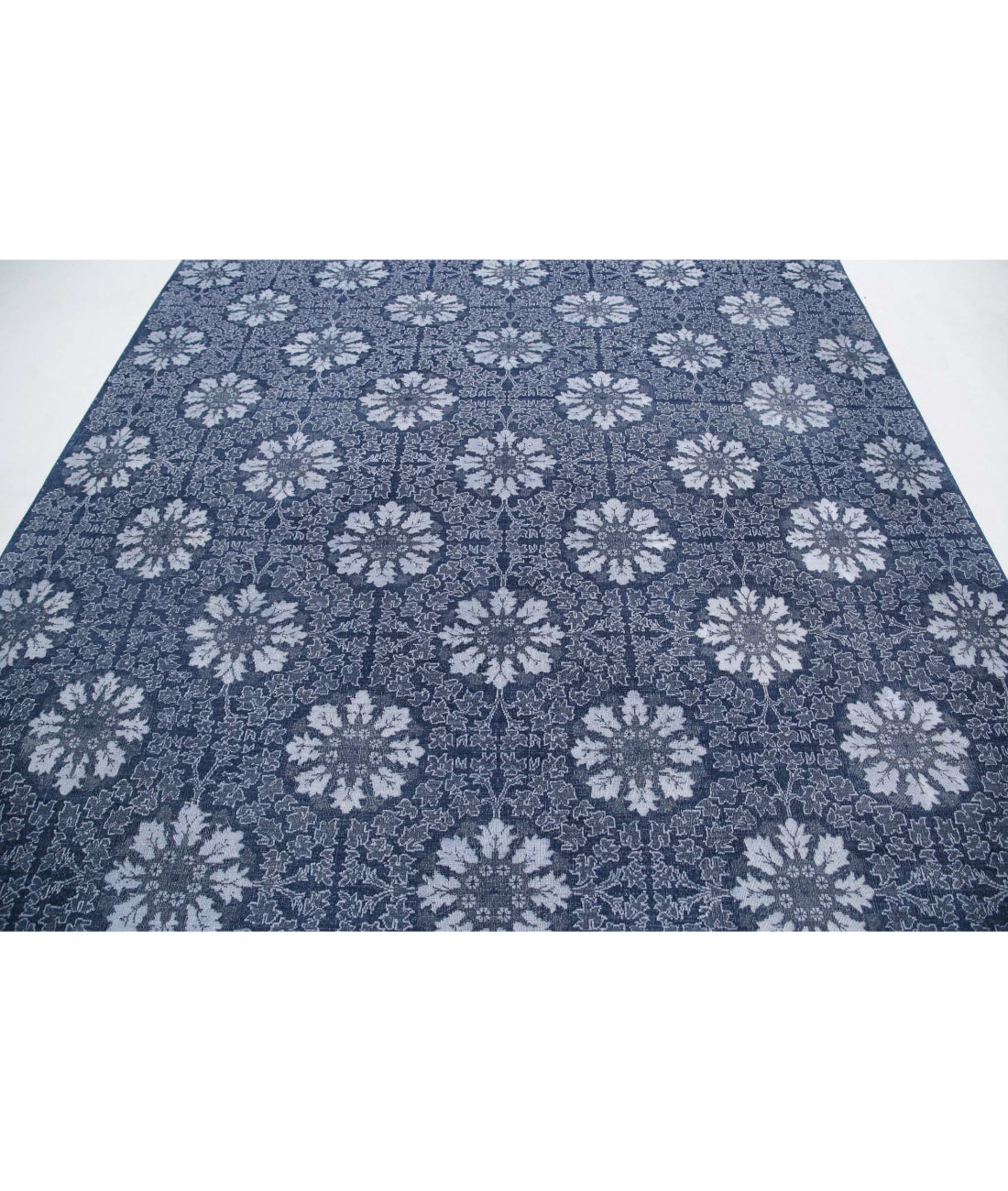 Artemix 7'9'' X 9'11'' Hand-Knotted Wool-Cotton Rug 7'9'' x 9'11'' (233 X 298) / Blue / Grey
