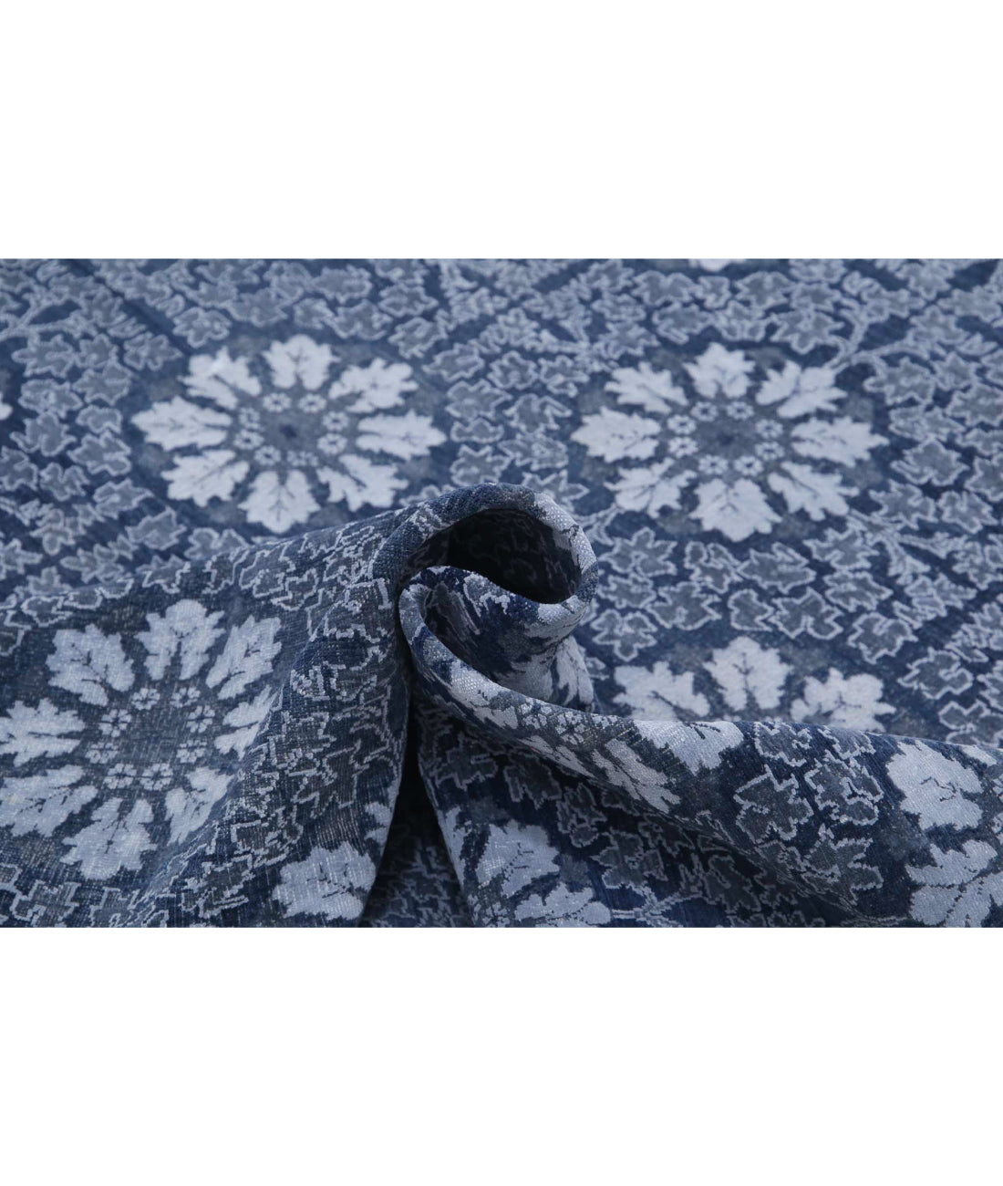 Artemix 7'9'' X 9'11'' Hand-Knotted Wool-Cotton Rug 7'9'' x 9'11'' (233 X 298) / Blue / Grey