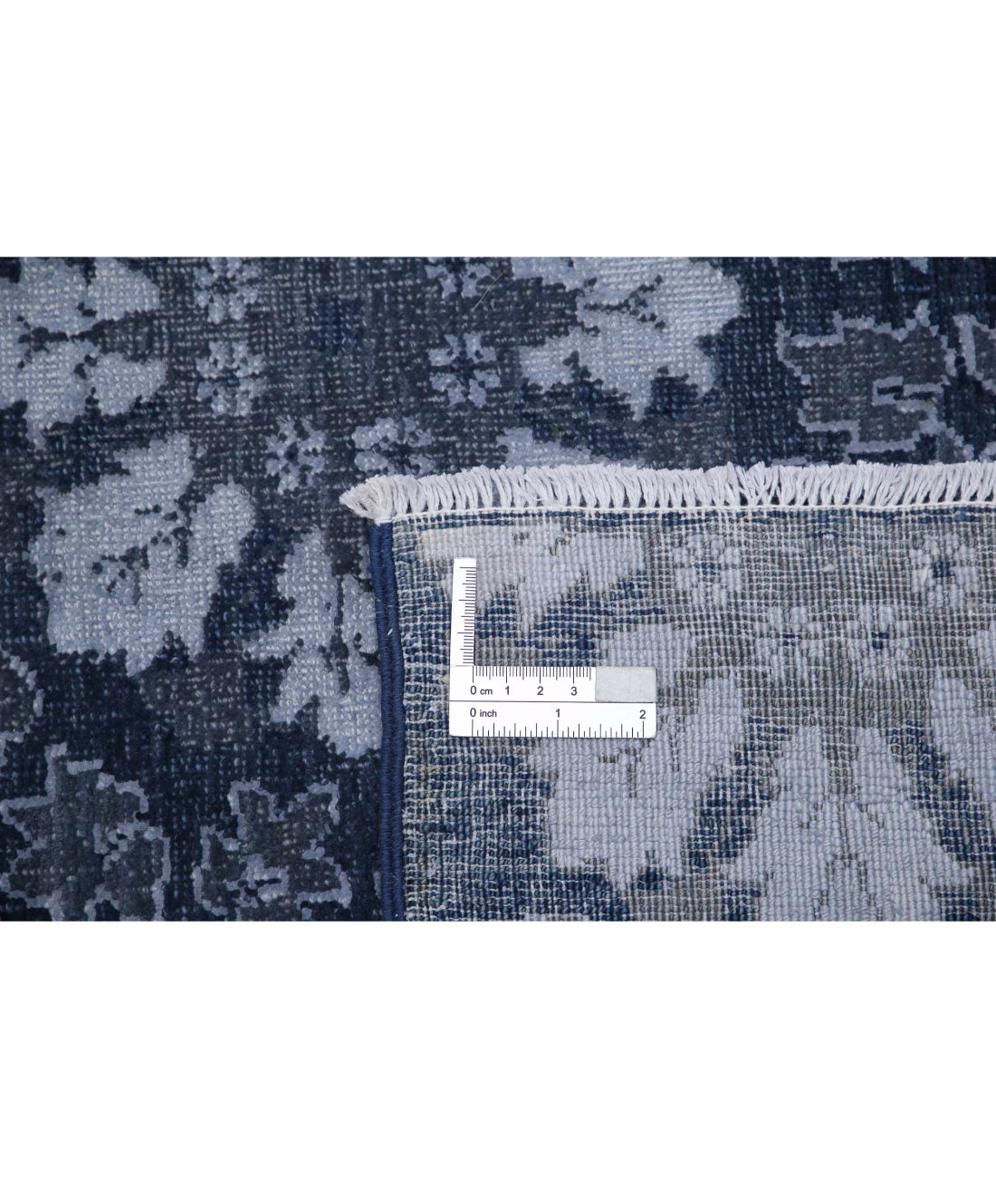 Artemix 7'9'' X 9'11'' Hand-Knotted Wool-Cotton Rug 7'9'' x 9'11'' (233 X 298) / Blue / Grey