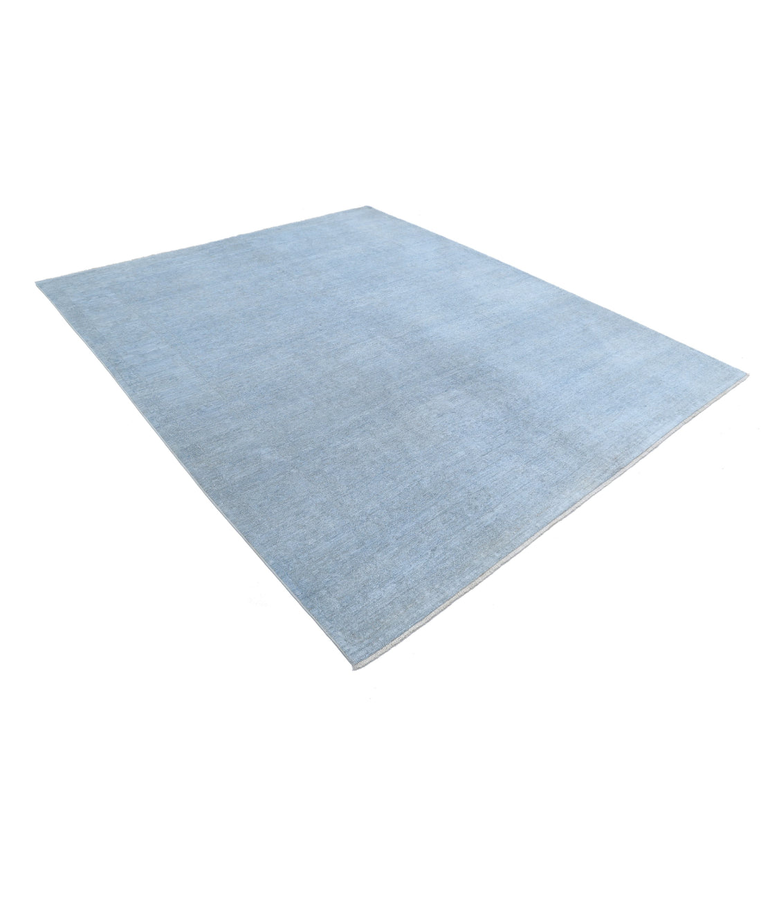 Overdye 8'0'' X 9'7'' Hand-Knotted Wool Rug 8'0'' x 9'7'' (240 X 288) / Blue / Blue