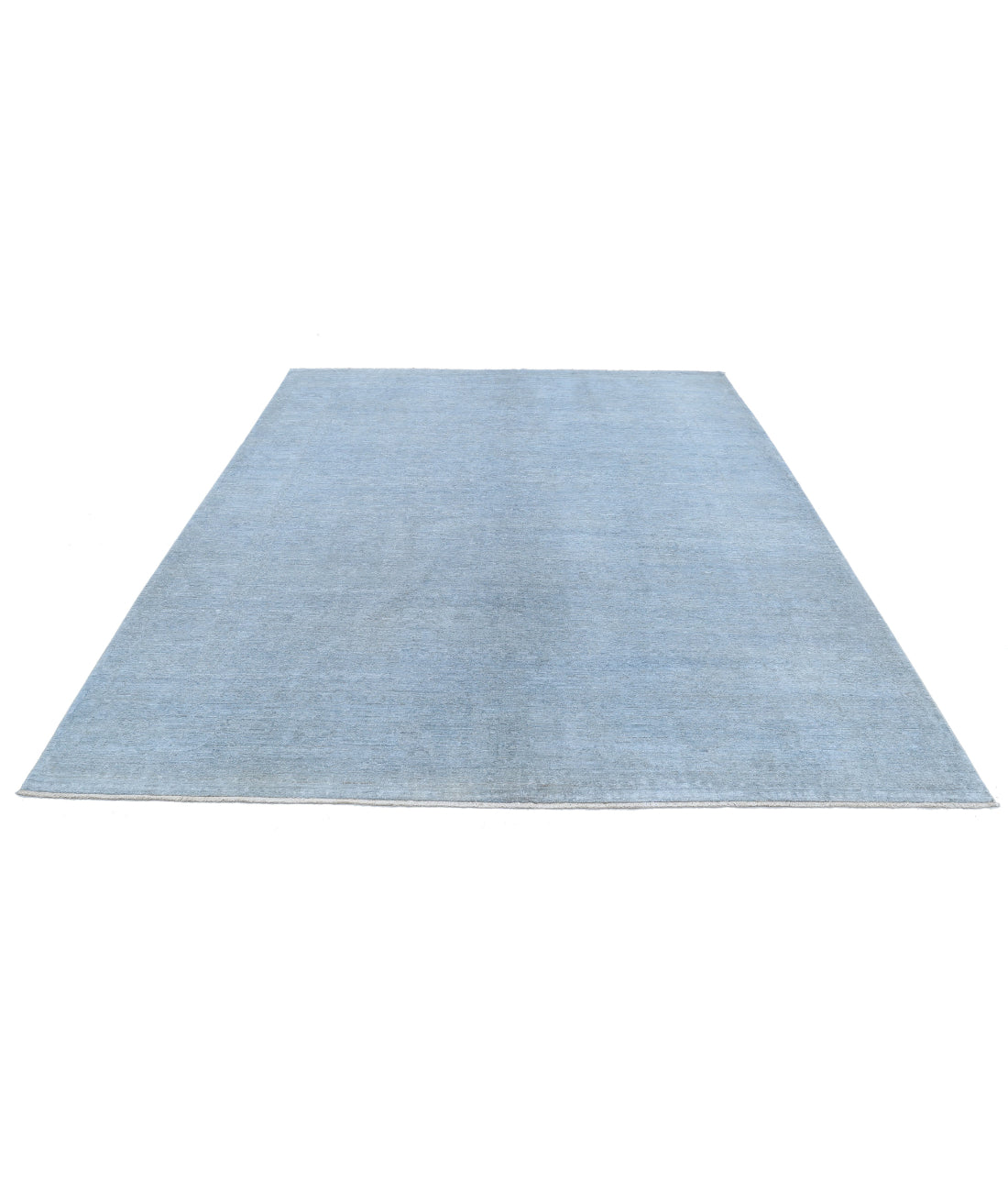 Overdye 8'0'' X 9'7'' Hand-Knotted Wool Rug 8'0'' x 9'7'' (240 X 288) / Blue / Blue