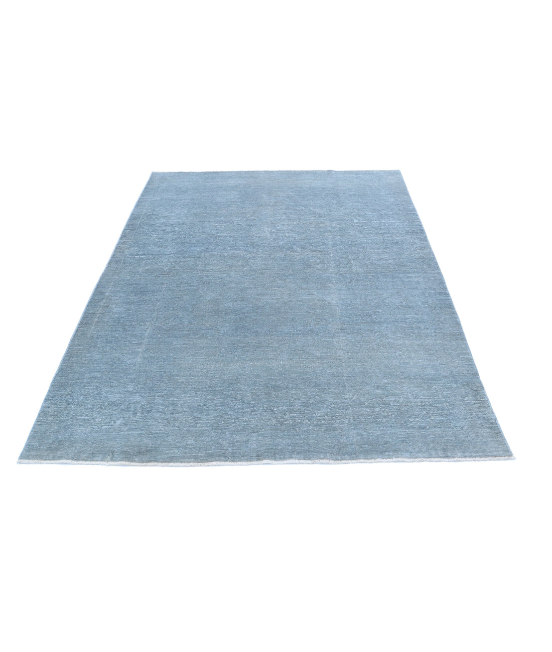 Overdye 5'2'' X 6'11'' Hand-Knotted Wool Rug 5'2'' x 6'11'' (155 X 208) / Blue / N/A