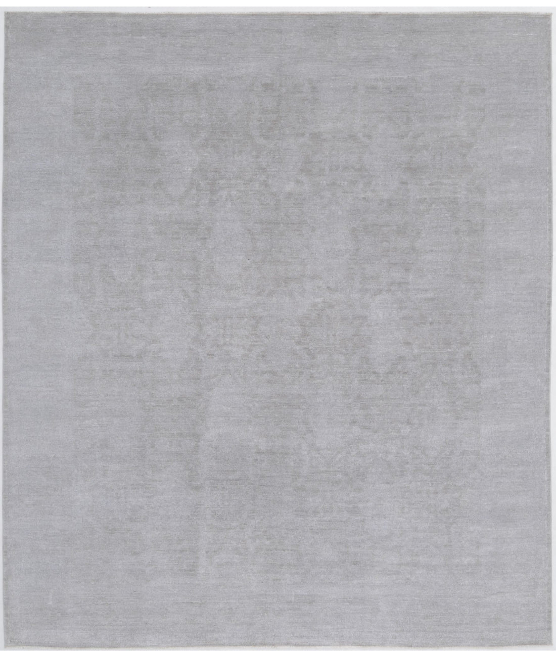 Overdye 7'11'' X 9'4'' Hand-Knotted Wool Rug 7'11'' x 9'4'' (238 X 280) / Grey / Grey