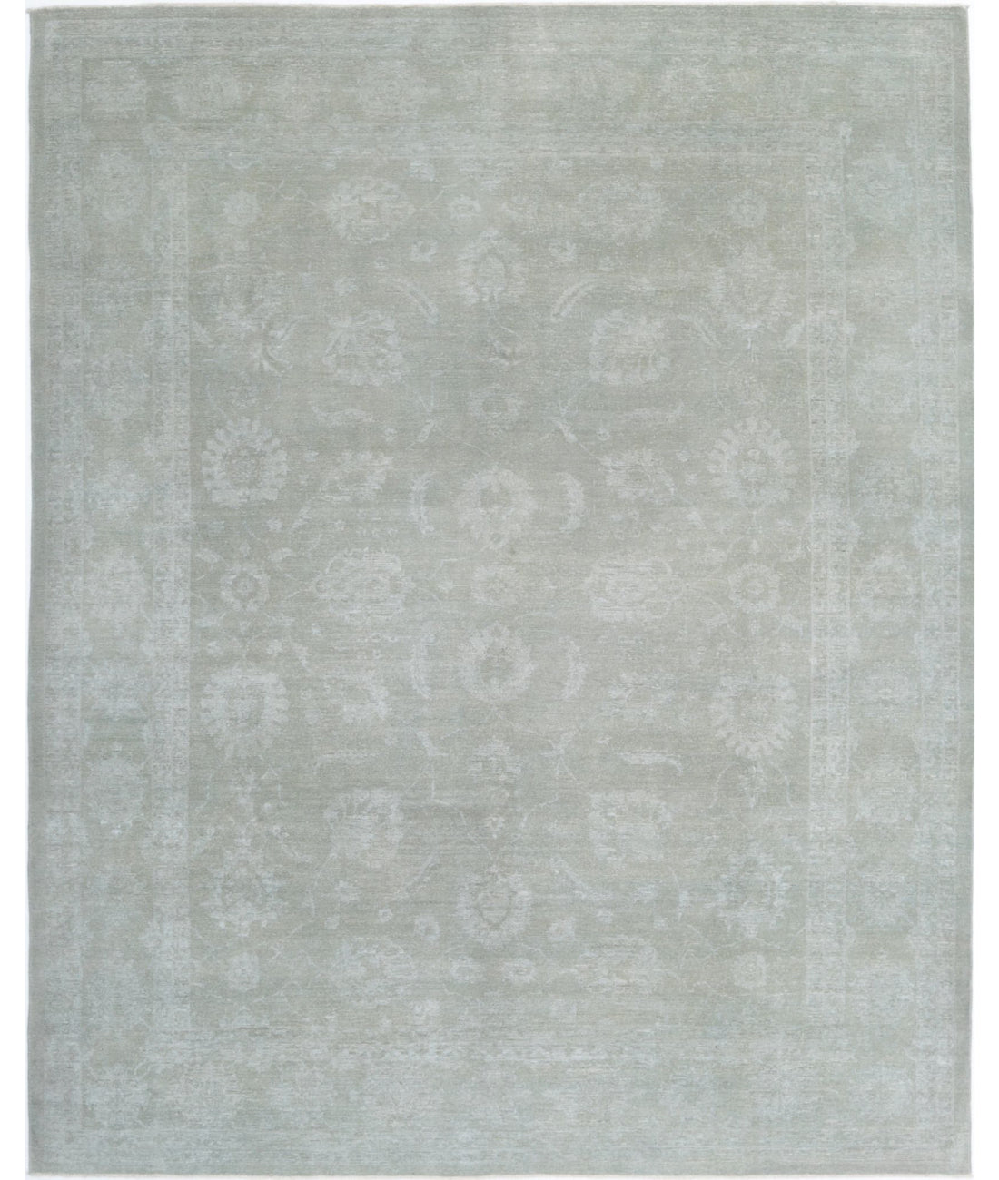 Overdye 9'1'' X 11'4'' Hand-Knotted Wool Rug 9'1'' x 11'4'' (273 X 340) / Green / N/A