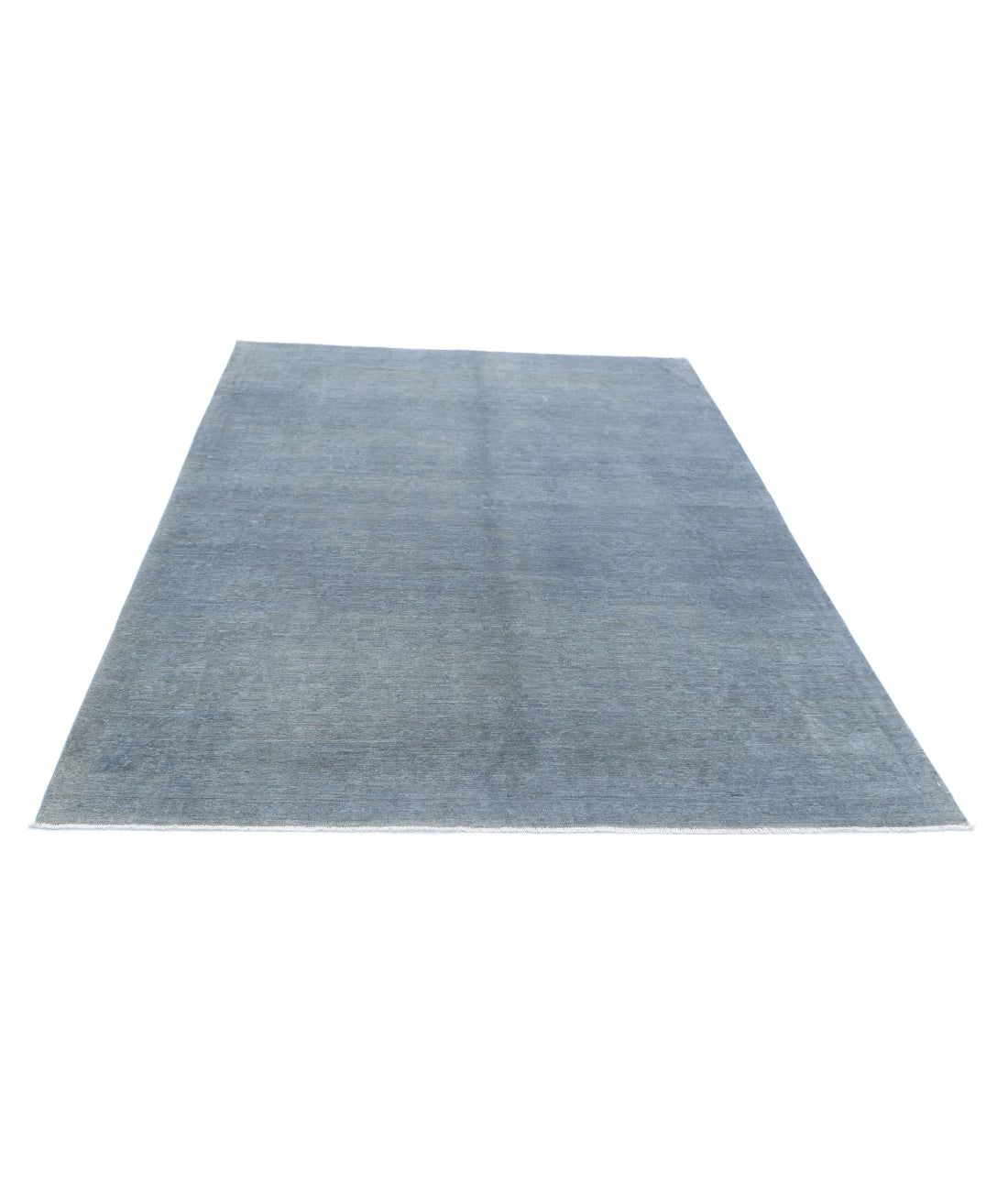 Overdye 6'0'' X 7'10'' Hand-Knotted Wool Rug 6'0'' x 7'10'' (180 X 235) / Grey / Grey