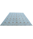 Overdye 8'9'' X 11'1'' Hand-Knotted Wool Rug 8'9'' x 11'1'' (263 X 333) / Blue / Taupe