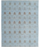 Overdye 8'9'' X 11'1'' Hand-Knotted Wool Rug 8'9'' x 11'1'' (263 X 333) / Blue / Taupe