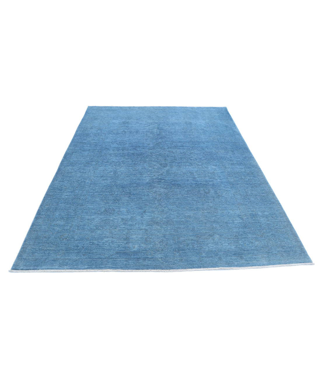 Overdye 6'0'' X 8'5'' Hand-Knotted Wool Rug 6'0'' x 8'5'' (180 X 253) / Blue / N/A