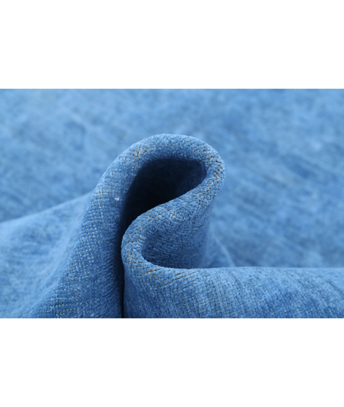 Overdye 7'8'' X 7'4'' Hand-Knotted Wool Rug 7'8'' x 7'4'' (230 X 220) / Blue / Blue