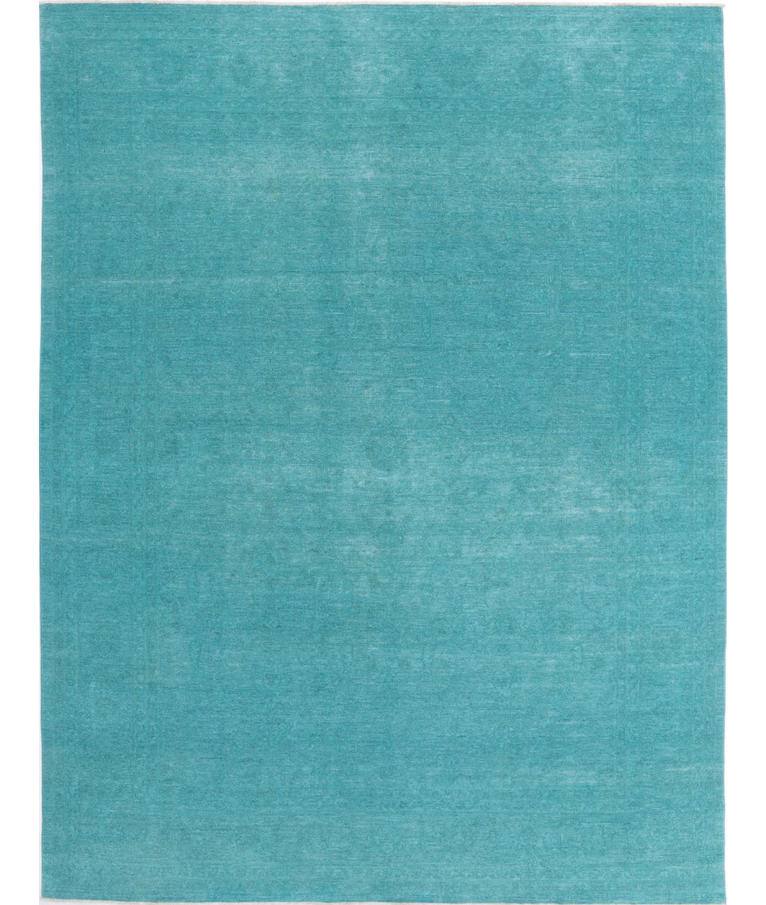 Overdye 9'1'' X 12'0'' Hand-Knotted Wool Rug 9'1'' x 12'0'' (273 X 360) / Green / N/A
