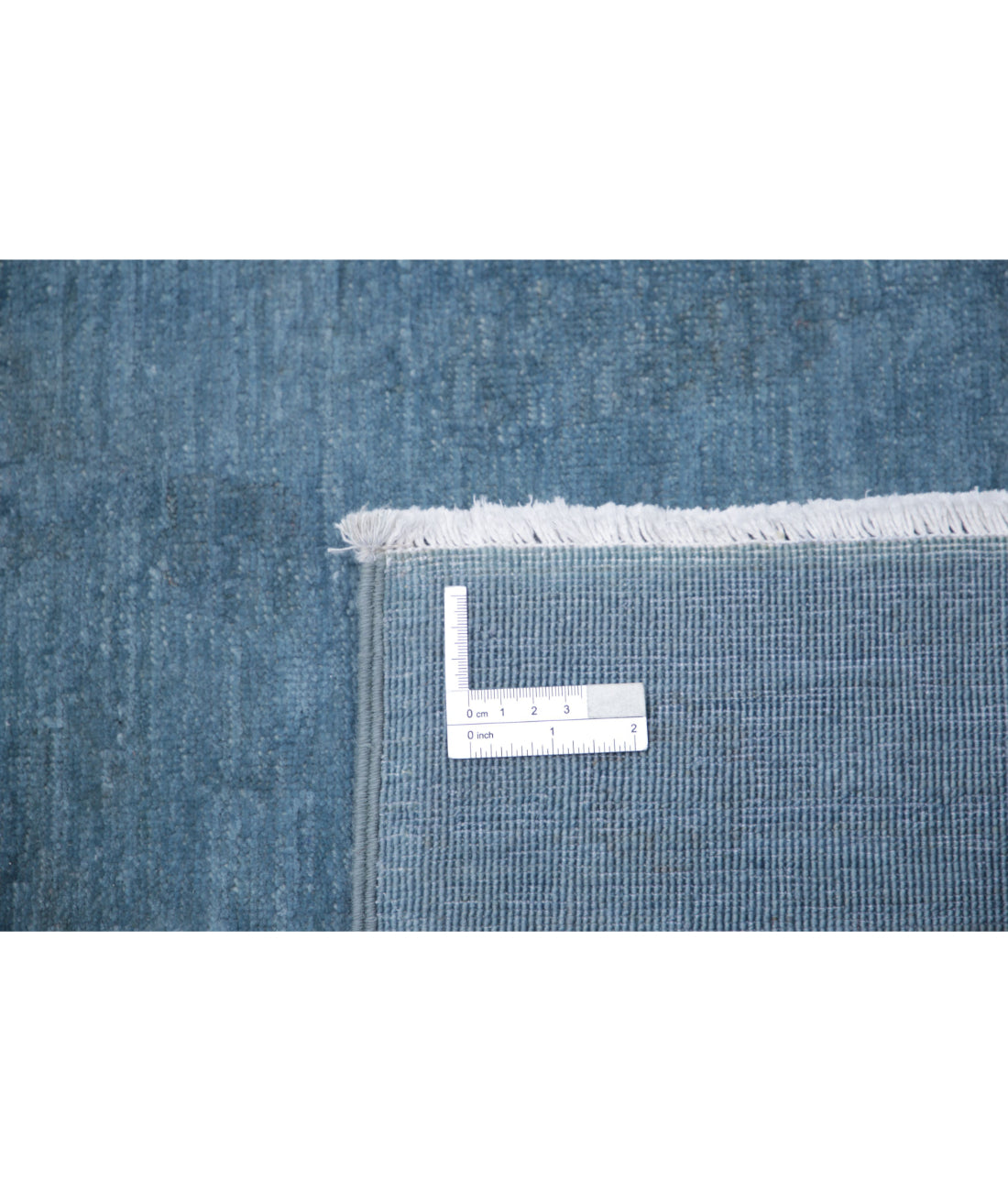 Overdye 8'10'' X 11'8'' Hand-Knotted Wool Rug 8'10'' x 11'8'' (265 X 350) / Blue / Blue