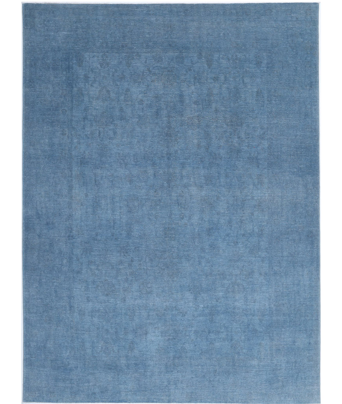 Overdye 8'10'' X 11'8'' Hand-Knotted Wool Rug 8'10'' x 11'8'' (265 X 350) / Blue / Blue