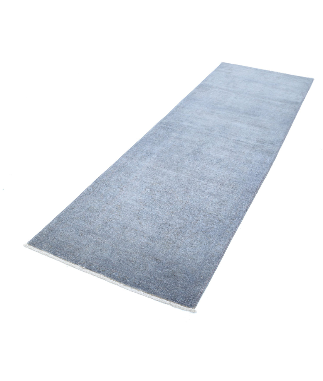 Overdye 2'8'' X 8'3'' Hand-Knotted Wool Rug 2'8'' x 8'3'' (80 X 248) / Grey / Grey