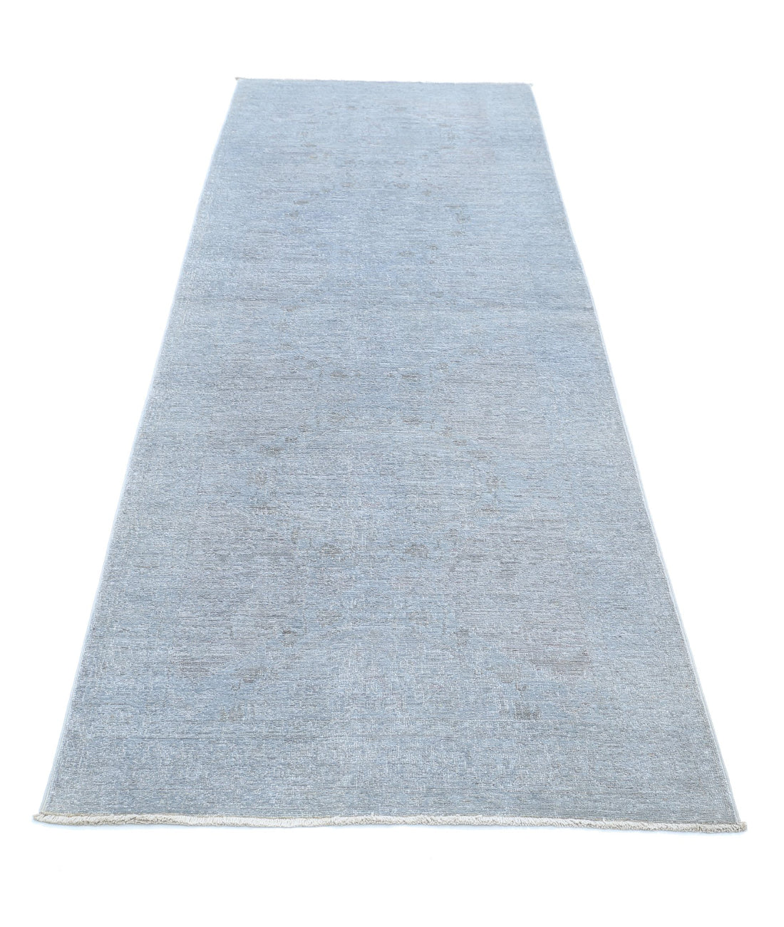 Overdye 3'0'' X 9'2'' Hand-Knotted Wool Rug 3'0'' x 9'2'' (90 X 275) / Grey / Grey