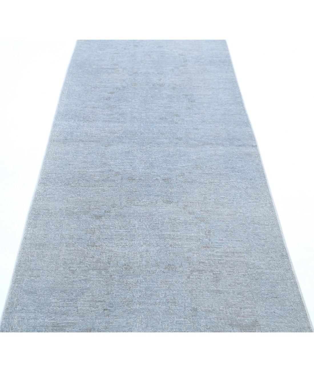 Overdye 3'0'' X 9'2'' Hand-Knotted Wool Rug 3'0'' x 9'2'' (90 X 275) / Grey / Grey