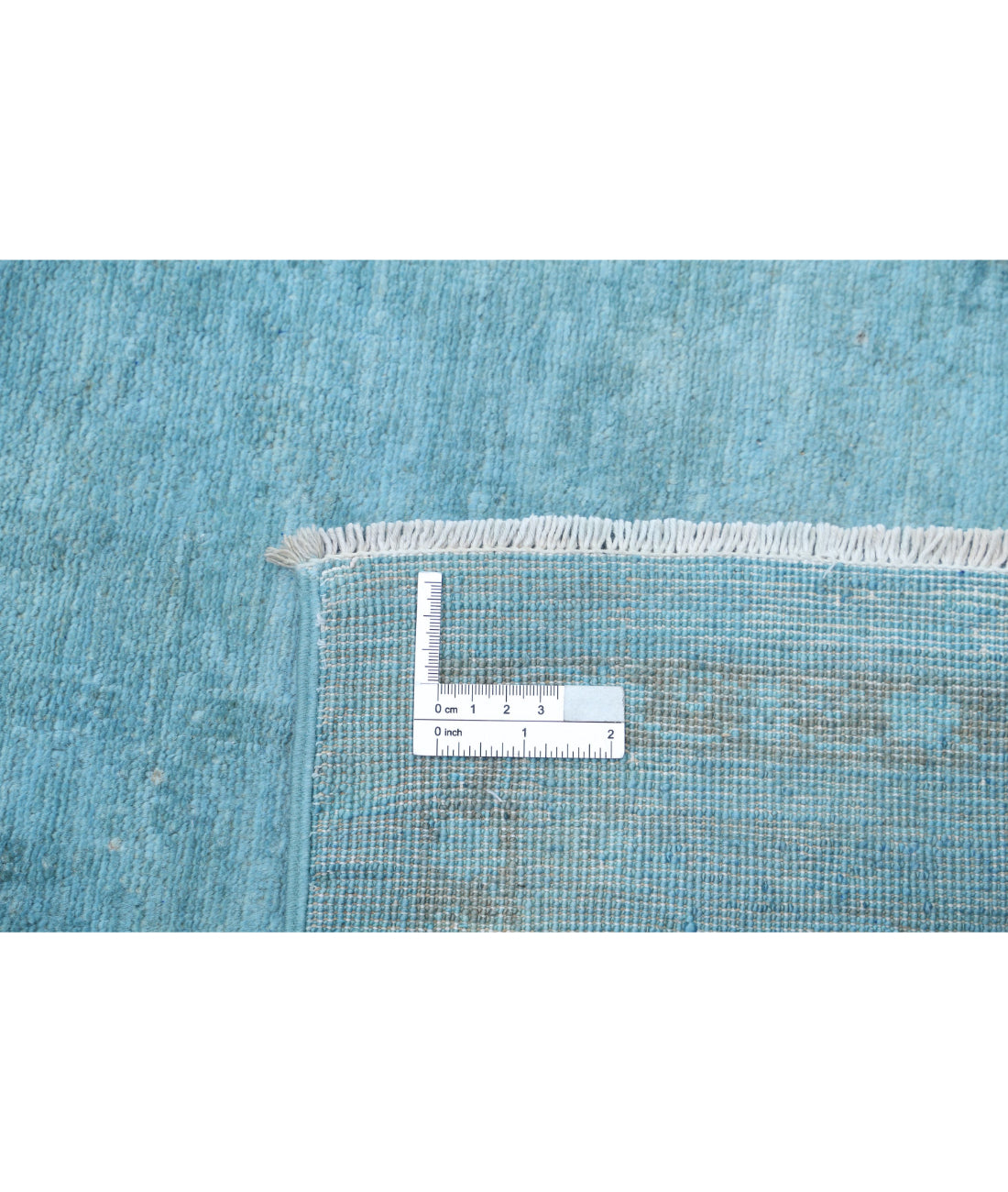 Overdye 3'0'' X 7'9'' Hand-Knotted Wool Rug 3'0'' x 7'9'' (90 X 233) / Teal / N/A