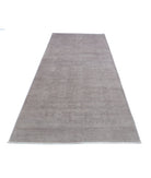 Overdye 4'0'' X 10'10'' Hand-Knotted Wool Rug 4'0'' x 10'10'' (120 X 325) / Grey / Grey