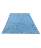 Overdye 5'0'' X 7'3'' Hand-Knotted Wool Rug 5'0'' x 7'3'' (150 X 218) / Blue / Blue