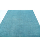 Overdye 6'9'' X 9'9'' Hand-Knotted Wool Rug 6'9'' x 9'9'' (203 X 293) / Teal / Teal