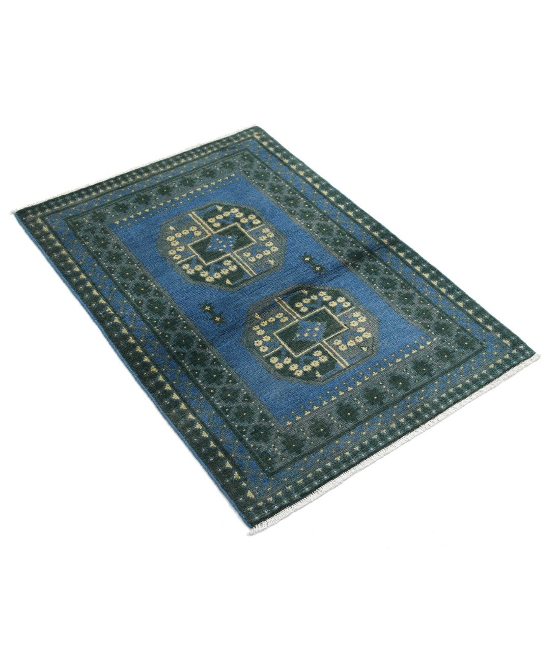 Revival 2'8'' X 3'10'' Hand-Knotted Wool Rug 2'8'' x 3'10'' (80 X 115) / Blue / N/A