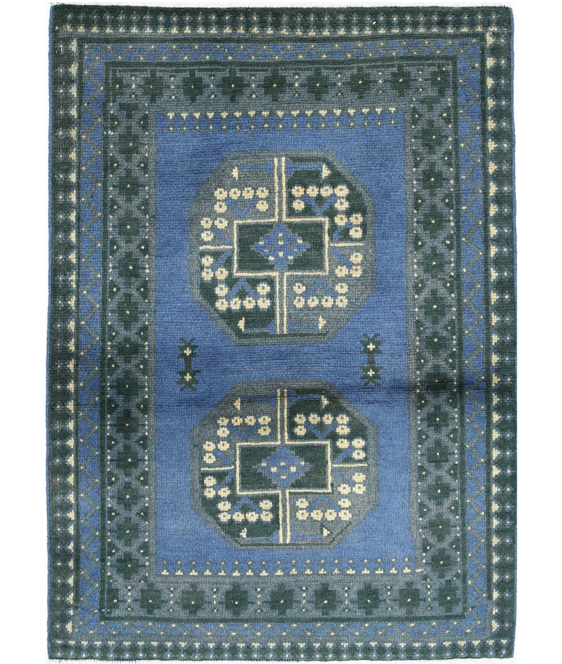 Revival 2'8'' X 3'10'' Hand-Knotted Wool Rug 2'8'' x 3'10'' (80 X 115) / Blue / N/A