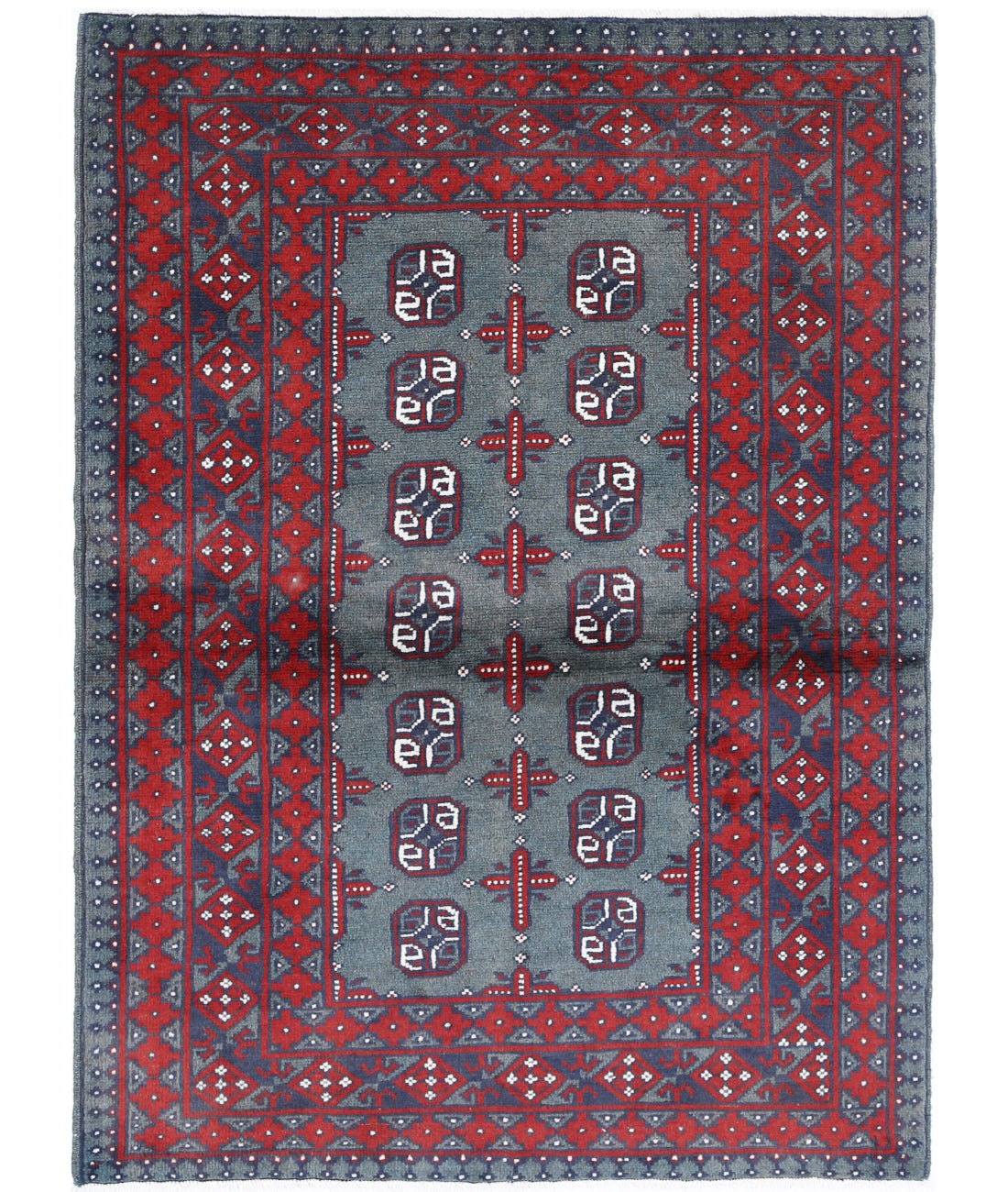 Revival 3'6'' X 4'9'' Hand-Knotted Wool Rug 3'6'' x 4'9'' (105 X 143) / Green / Red