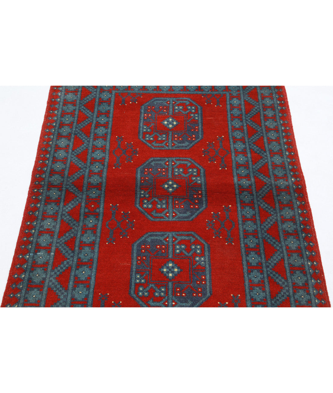 Revival 3'6'' X 4'9'' Hand-Knotted Wool Rug 3'6'' x 4'9'' (105 X 143) / Red / Green