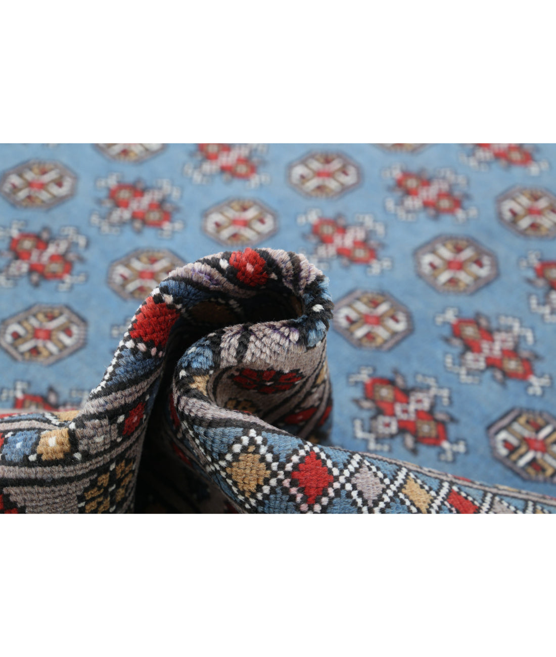 Revival 6'8'' X 9'7'' Hand-Knotted Wool Rug 6'8'' x 9'7'' (200 X 288) / Blue / Taupe