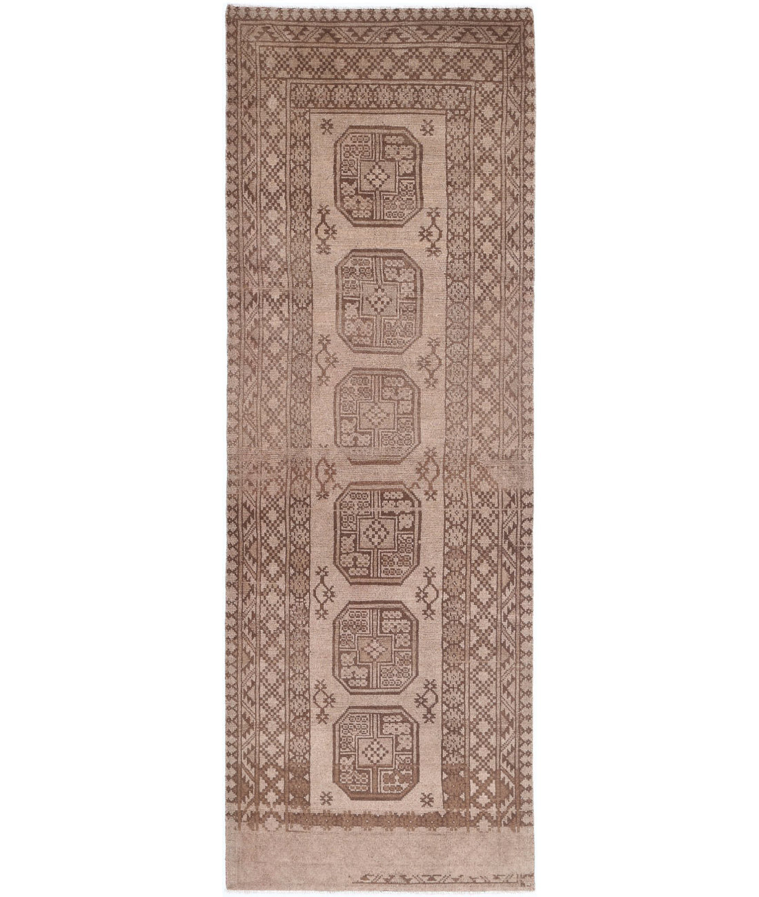 Revival 2'9'' X 8'10'' Hand-Knotted Wool Rug 2'9'' x 8'10'' (83 X 265) / Tan / Brown