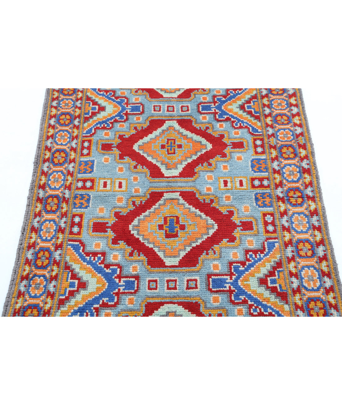 Revival 2'8'' X 3'11'' Hand-Knotted Wool Rug 2'8'' x 3'11'' (80 X 118) / Blue / Red