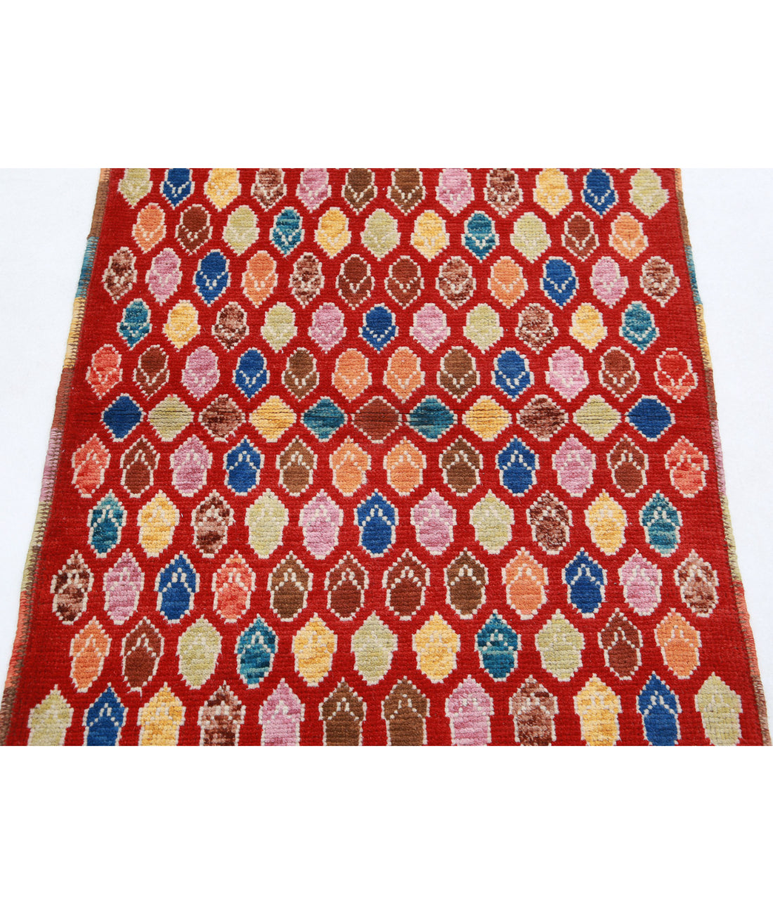 Revival 2'9'' X 4'0'' Hand-Knotted Wool Rug 2'9'' x 4'0'' (83 X 120) / Red / Multi