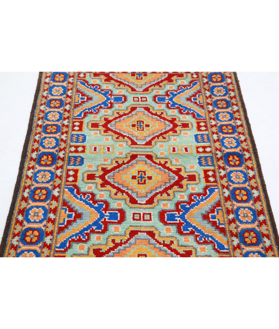 Revival 2'7'' X 4'0'' Hand-Knotted Wool Rug 2'7'' x 4'0'' (78 X 120) / Blue / Gold